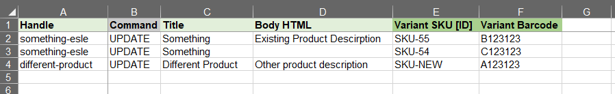 Force identify product by sku