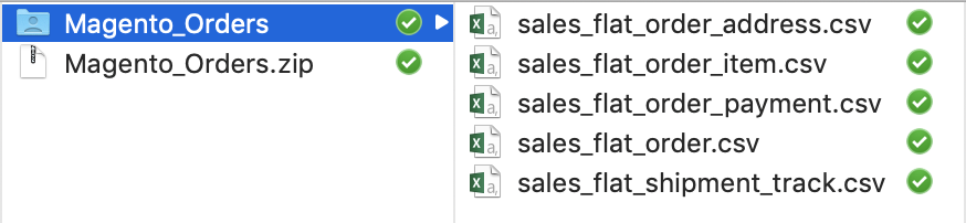 Magento Orders import file to Shopify