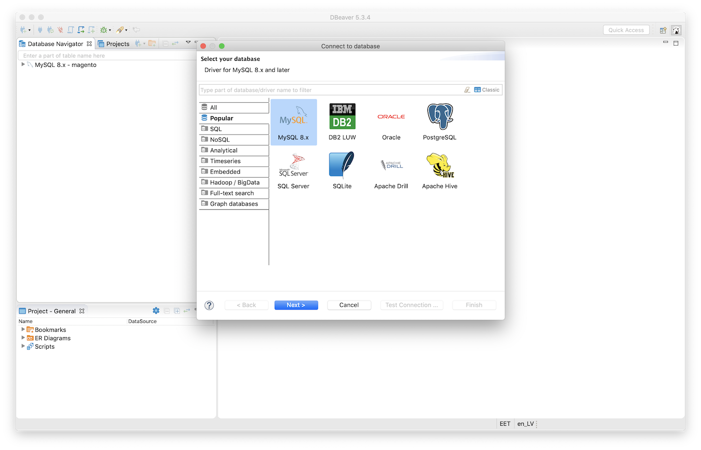 Migrate Magento to Shopify 1.2.2. Choose MySQL database