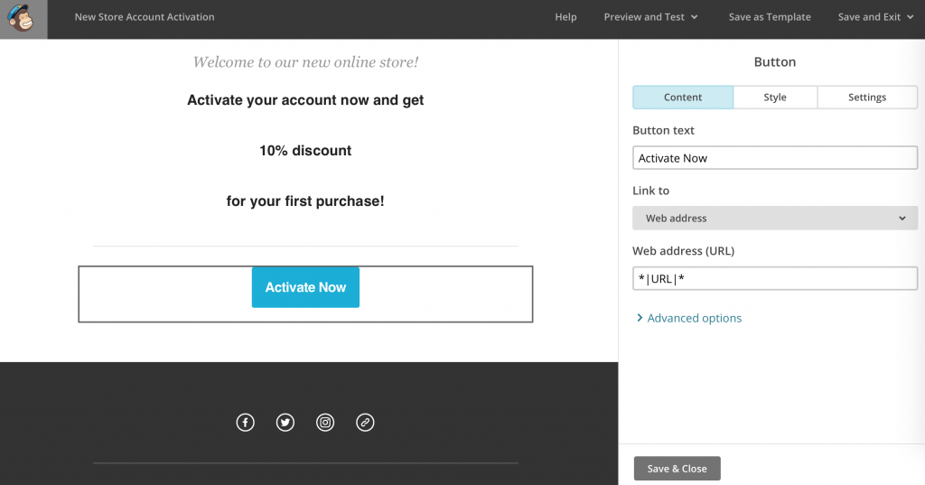 Edit Activation button