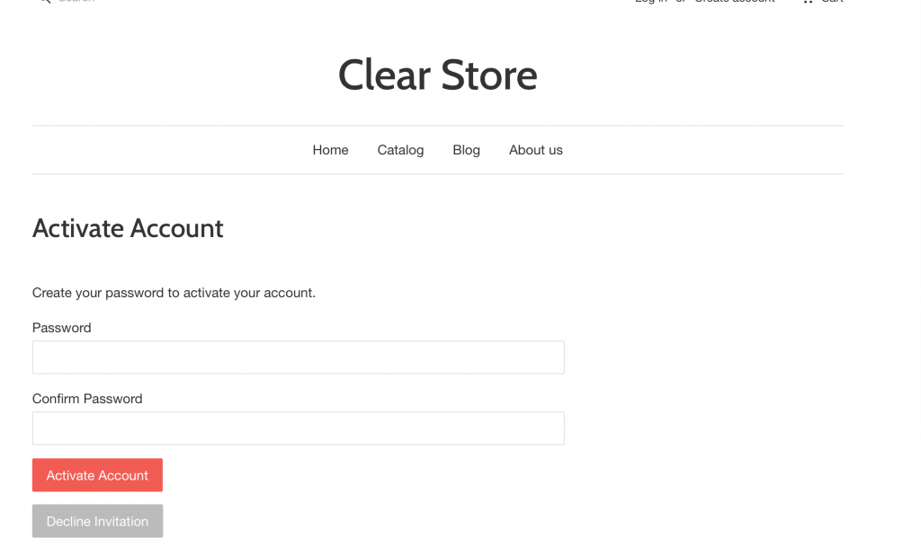 Activate Account Page