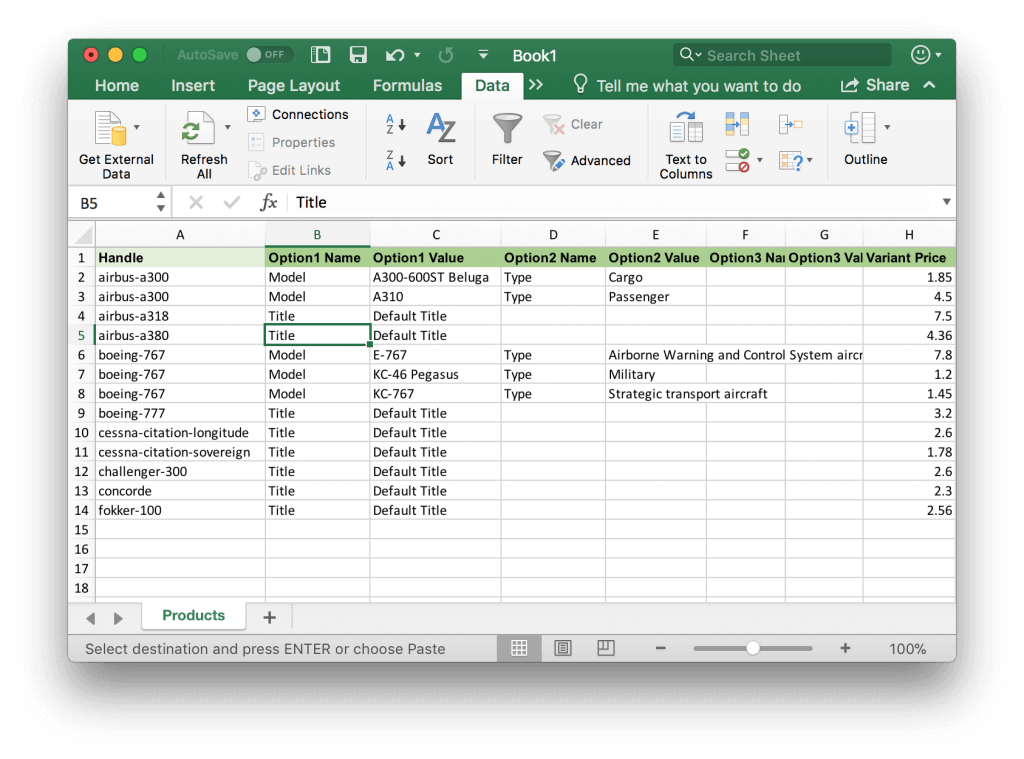 Shopify update price by Handle and Variant Options